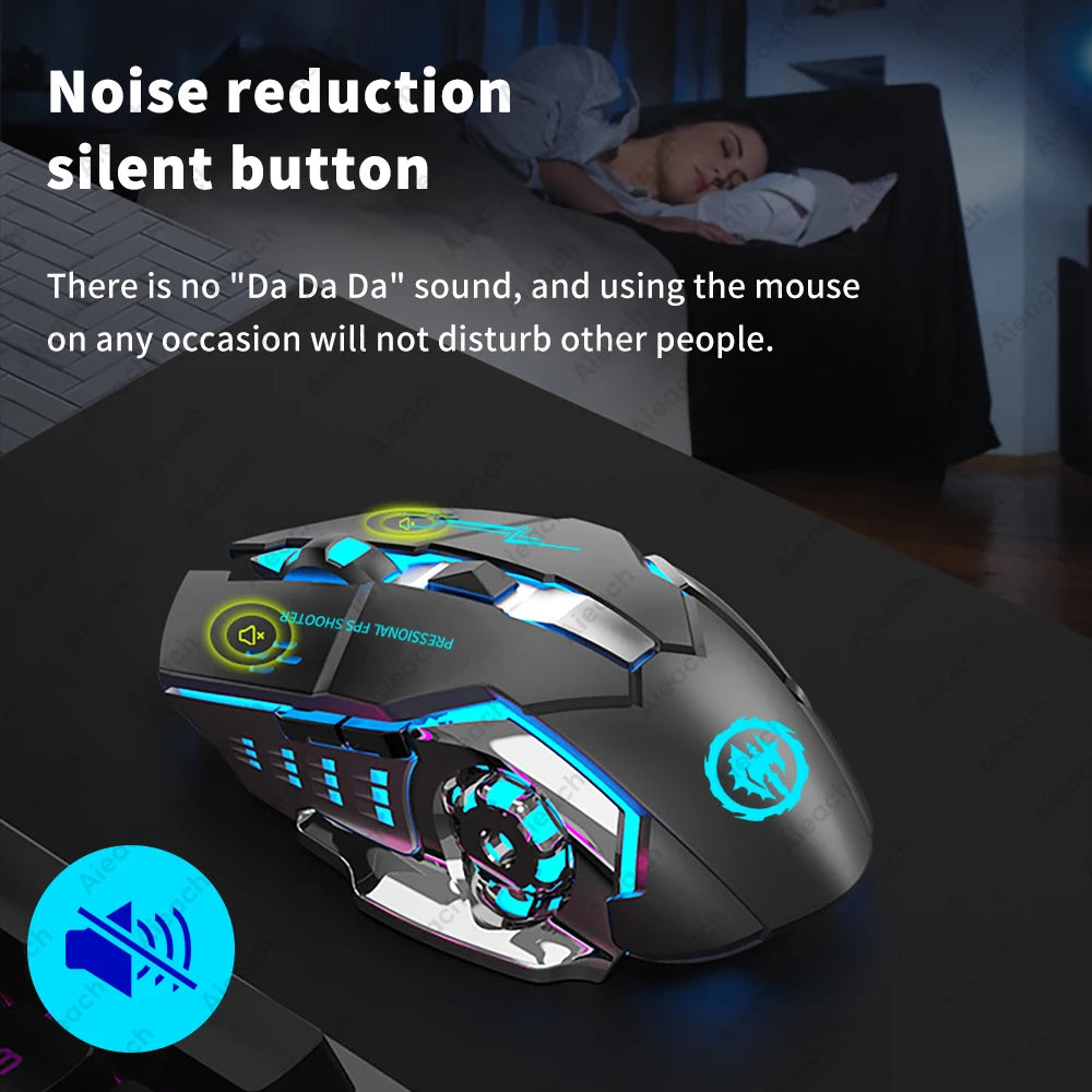 Rechargeable Wireless Mouse for Computer Gaming