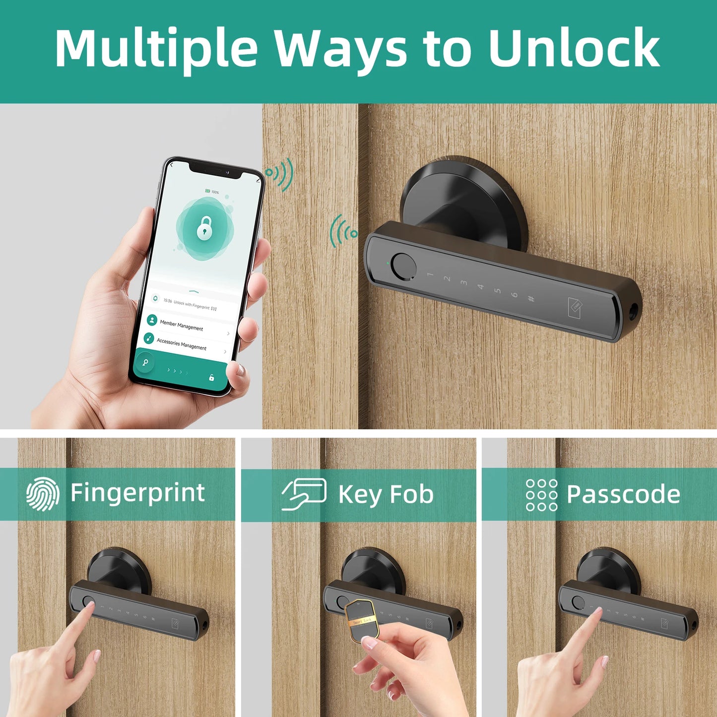 Smart Fingerprint Door Lock with App