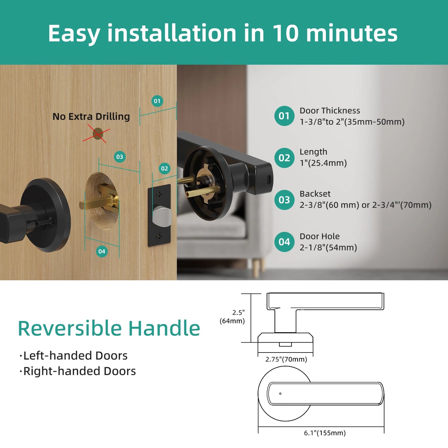 Smart Fingerprint Door Lock with App