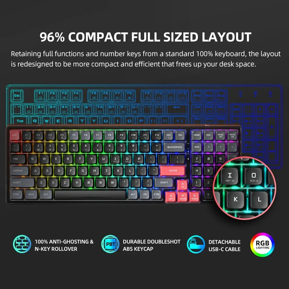 K600 LITE Mechanical Keyboard with RGB Lighting